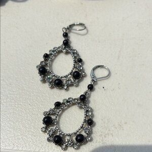 4/$20 Elegant Black and Silver Earrings